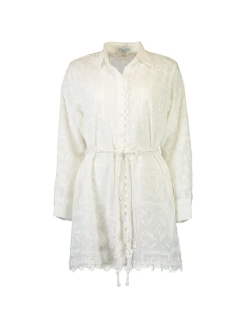 Waimari Alloria embroidered mini dress White D533CTWWHITE