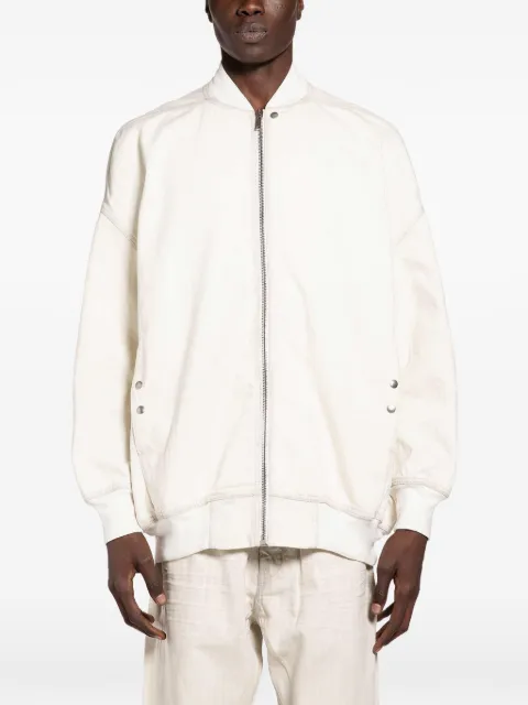 Rick Owens DRKSHDW Temple Jumbo Flight bomber jacket White DU01F4776DMW