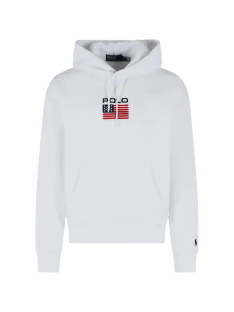 Polo Ralph Lauren drawstring logo hoodie White 710P05442001