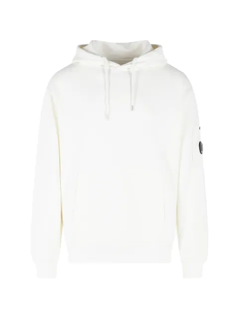 C.P. Company drawstring lens patch hoodie White 20CMSS037A110044G103