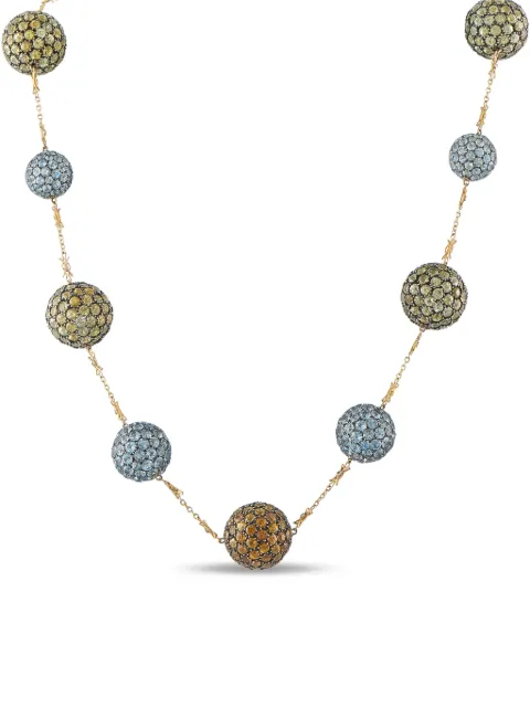 LB Exclusive multi-stone orb-embellished necklace Gold MF18012326