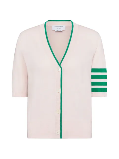 Thom Browne four-bar short-sleeve cardigan Pink FKC710AY3036