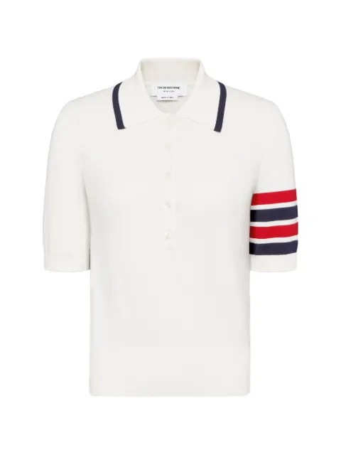 Thom Browne Hector Intarsia polo White FKP137BY3036