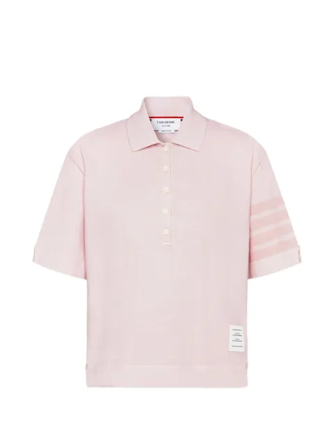 Thom Browne overdyed 4-Bar jersey polo Pink FJP128AJ0253