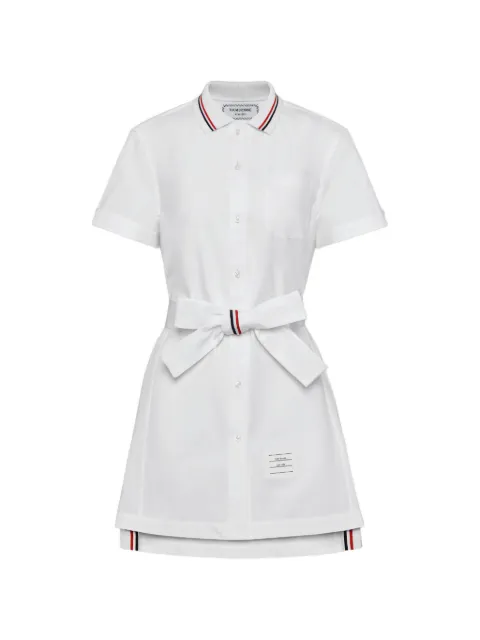 Thom Browne solid poplin bow shirtdress White FDSF58AF1004