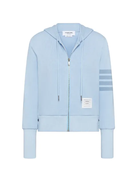 Thom Browne loopback 4-Bar shrunken hoodie Blue FJT434AJ0007