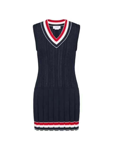 Thom Browne striped cable mini dress Blue FKD183AY3014