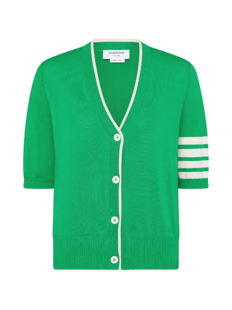 Thom Browne 4-bar short-sleeve cardigan Green FKC710AY3036