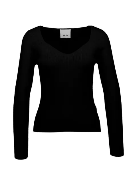 Allude V-neck top Black 26264005
