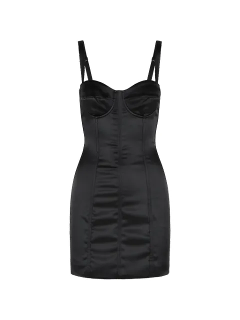 Dolce & Gabbana satin corset minidress Black F6CLMTGDDJD