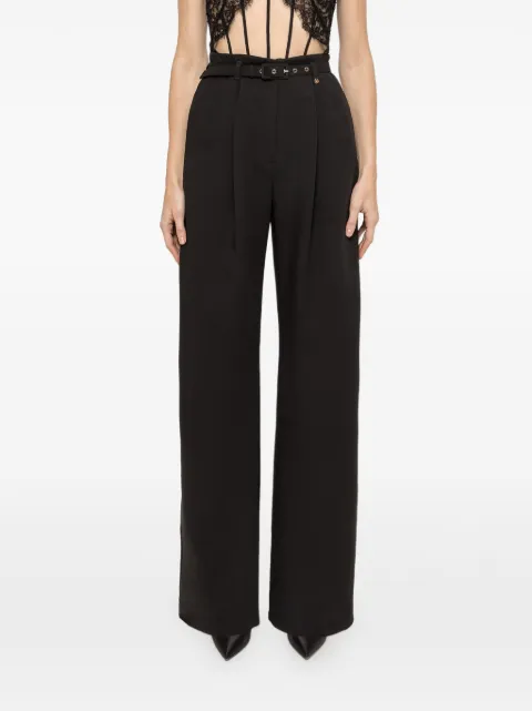 NISSA belted high-rise trousers Black P16752BLACK
