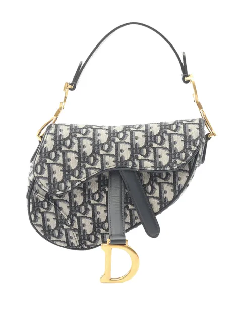 Christian Dior Pre-Owned 2020 Mini Oblique Canvas Saddle Bag satchel Brown 7N9M4V67H2B5A5KQ