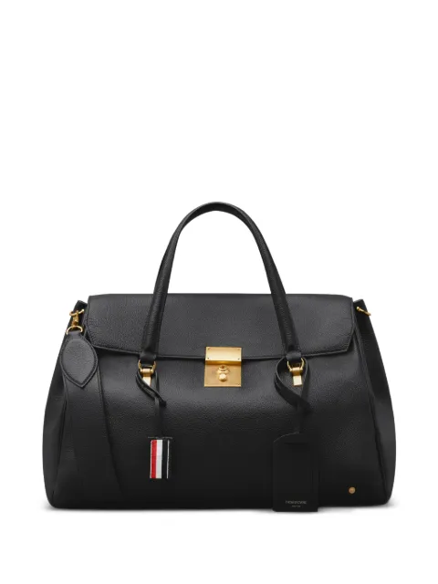 Thom Browne Bolton pebble-grain weekender bag Black MAG473AL0105