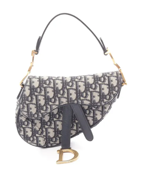 Christian Dior Pre-Owned 2010-2026 Mini Oblique Canvas Saddle Bag handbag Brown ORCT0Q8NMG5WAULU