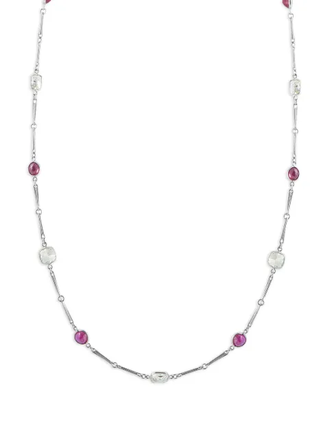 LB Exclusive diamond and ruby necklace Silver MF15012826