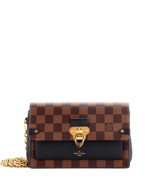 Louis Vuitton Pre-Owned Vavin Chain Wallet NM Damier with Leather crossbody bag Black YT4BXI4TIXYDNSMK