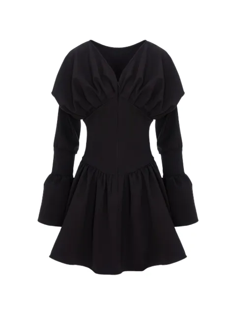 HAMZA flared-sleeves dress Black NYSSACLOTHDRESS