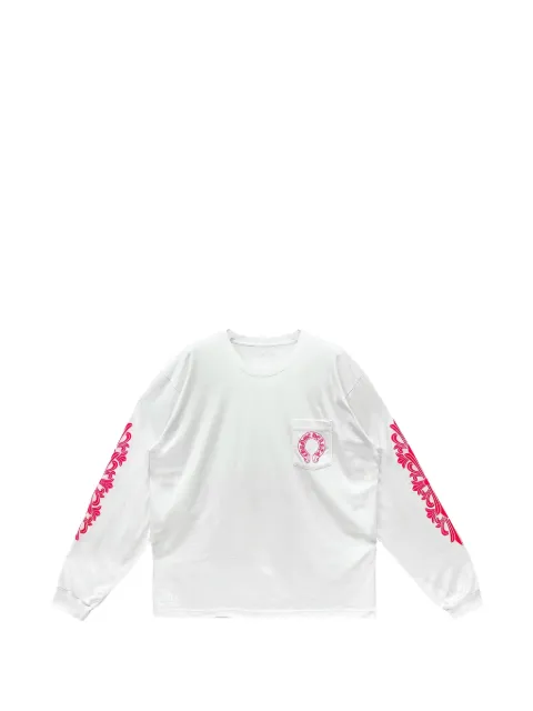 Chrome Hearts horseshoe-motif long-sleeve T-shirt White CHRM0799
