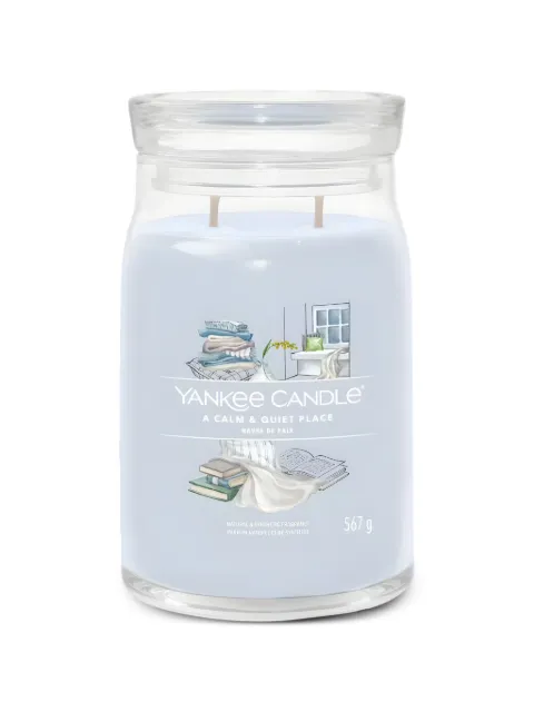 yankee candle large A Calm & Quiet Place candle Blue 1701373E