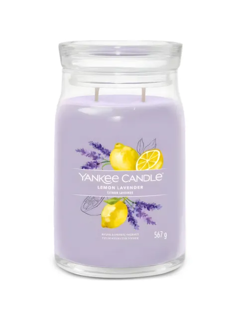 yankee candle large Lemon Lavender candle Purple 1629970E