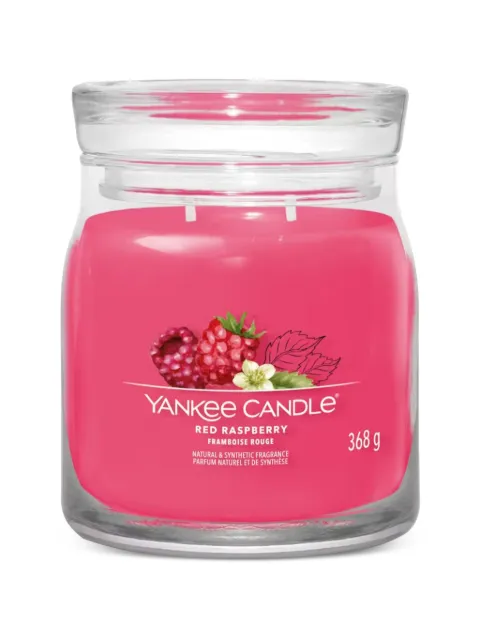 yankee candle medium Red Raspberry candle Red 1701386E