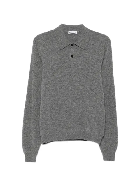 Jil Sander long-sleeve wool polo shirt Grey J22GL0147J14855