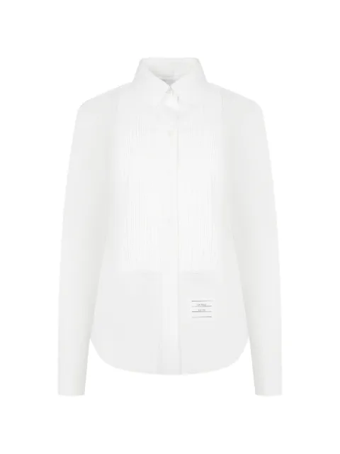 Thom Browne pleated-bib buttoned shirt White FLL213AF1004