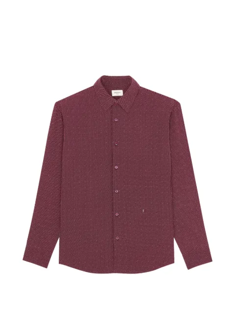 Saint Laurent Cassandre buttoned dotted shirt Red 860619Y2N59