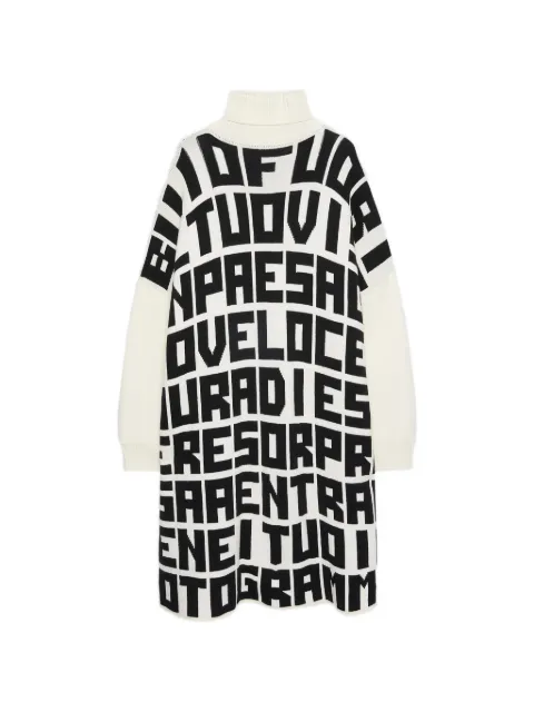 MSGM x Caterina Frongia roll-neck printed midi dress White 3942MDA190257989