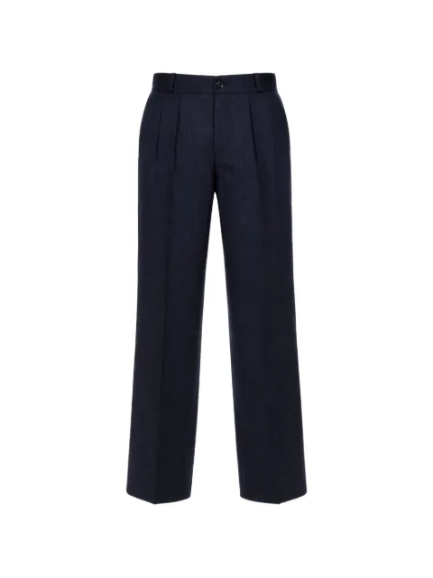 Maison Margiela pinstripe pleated trousers Blue S67KA0067M35558