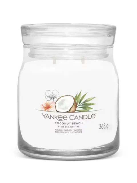 yankee candle medium Coconut Beach candle White 1630001E