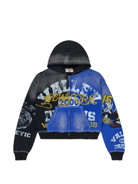 Vale big zip-up hoodie Black VAL18