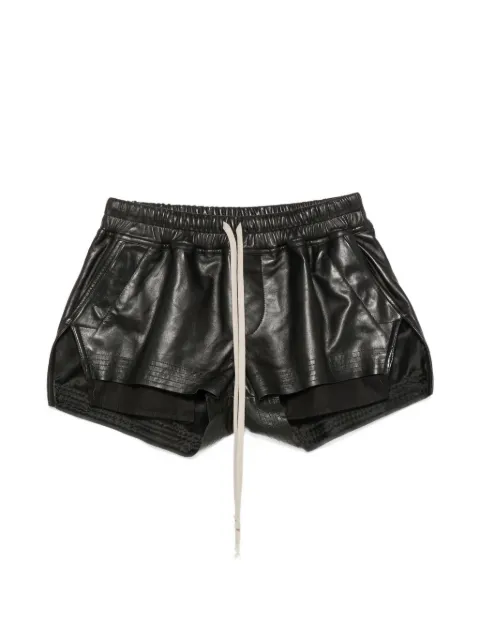 Rick Owens layered drawstring-waist shorts Black RP02F5316LBY