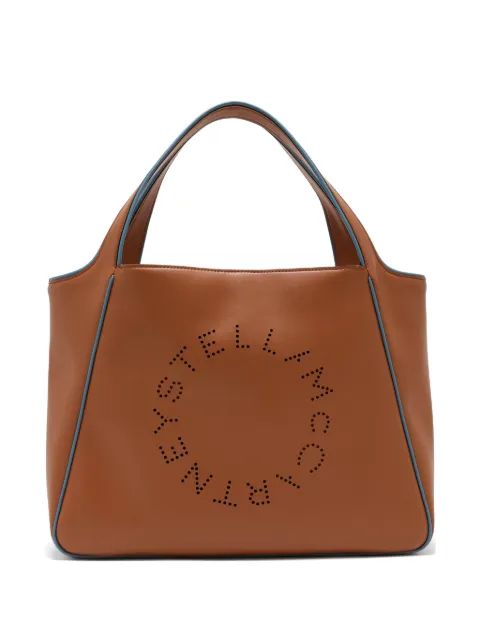 Stella McCartney perorated logo tote bag Brown 7B0183WP0687