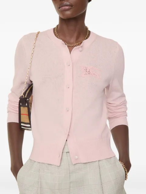 Burberry knight cotton wool cardigan Pink 8123557