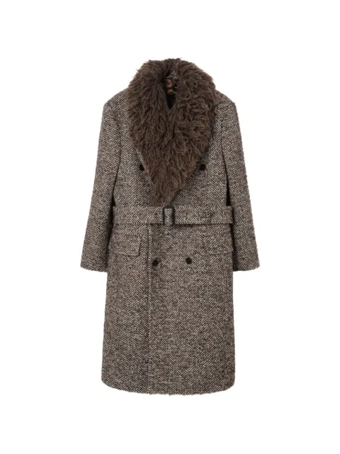 Burberry wool mohair blend tailored coat Brown 8114719