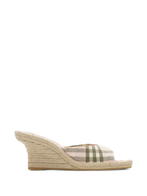 Burberry check mews espadrille mules​ Pink 8123635