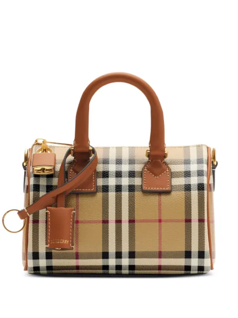 Burberry mini Check bowling bag Neutrals 8118565