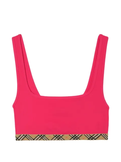 Burberry Check trim bikini top Red 8123300