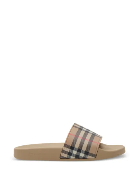 Burberry Check slides Neutrals 8124942