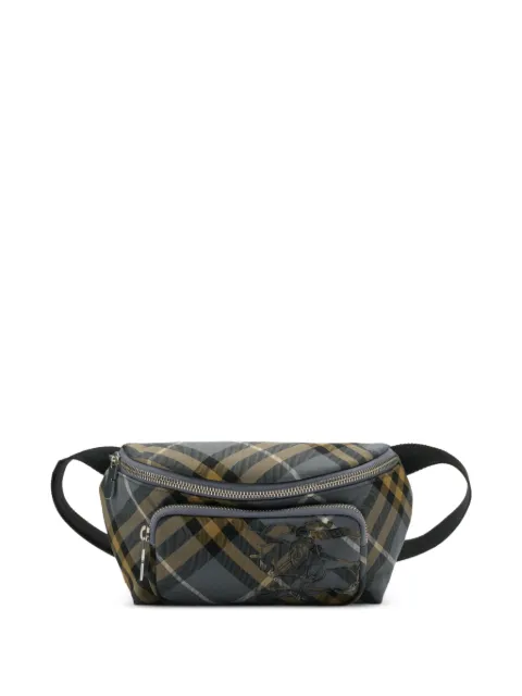 Burberry small Check belt bag Blue 8123459