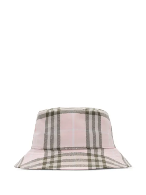 Burberry Check cotton bucket hat Pink 8122482