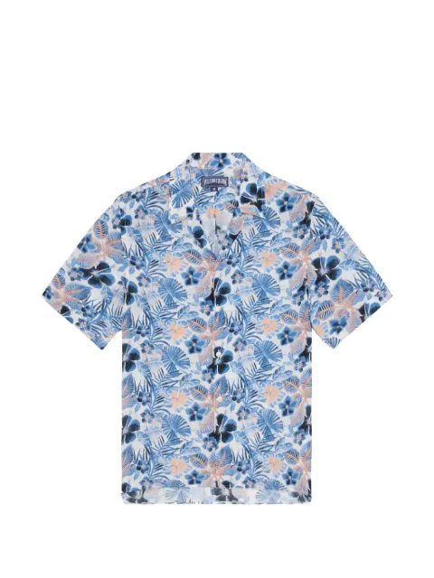 Vilebrequin floral-print short-sleeve shirt Blue HAREX425