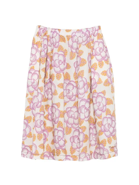 Marni floral-print mid skirt Neutrals GOMA0459S7UTR028