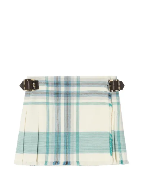 Burberry Check viscose blend mini kilt Neutrals 8123582