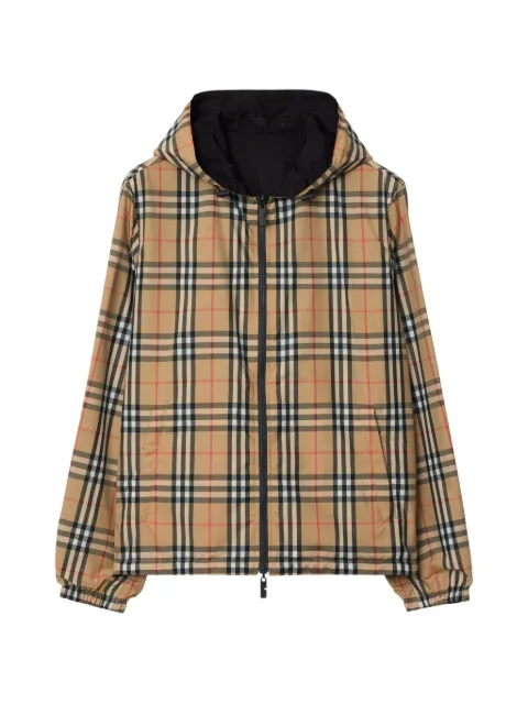 Burberry reversible Check hooded jacket Neutrals 8126536