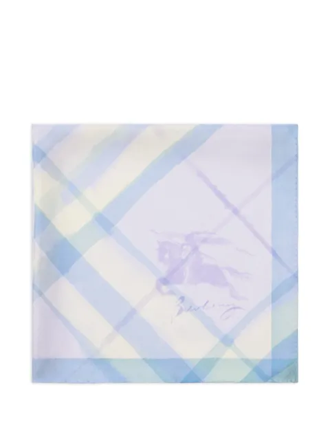 Burberry watercolour Check silk scarf Purple 8119961