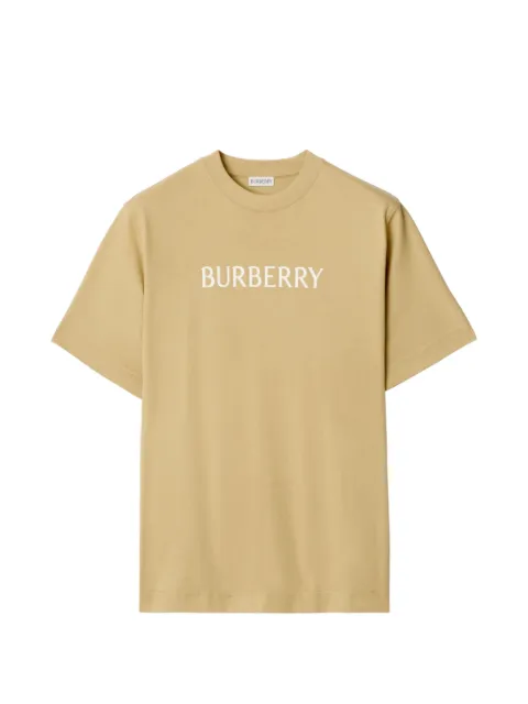 Burberry logo cotton T-shirt Neutrals 8122390