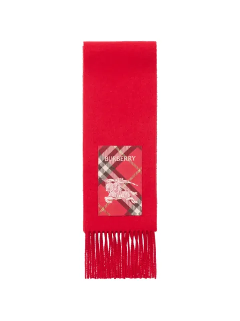Burberry Check label cashmere scarf Red 8118743