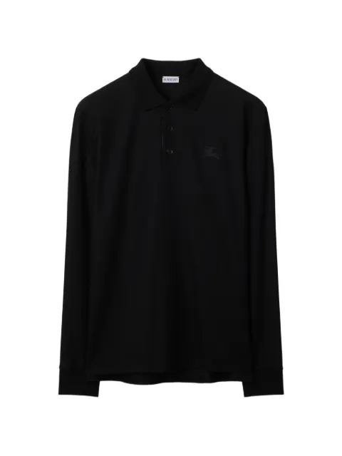 Burberry long-sleeve cotton polo shirt Black 8126940